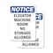 Signmission Elevator Machine Room No Storage Allowed, 7 in W x Rectangle, Vinyl Decal OS-2PACK-NS-D-710-V-11732 - alternate 1